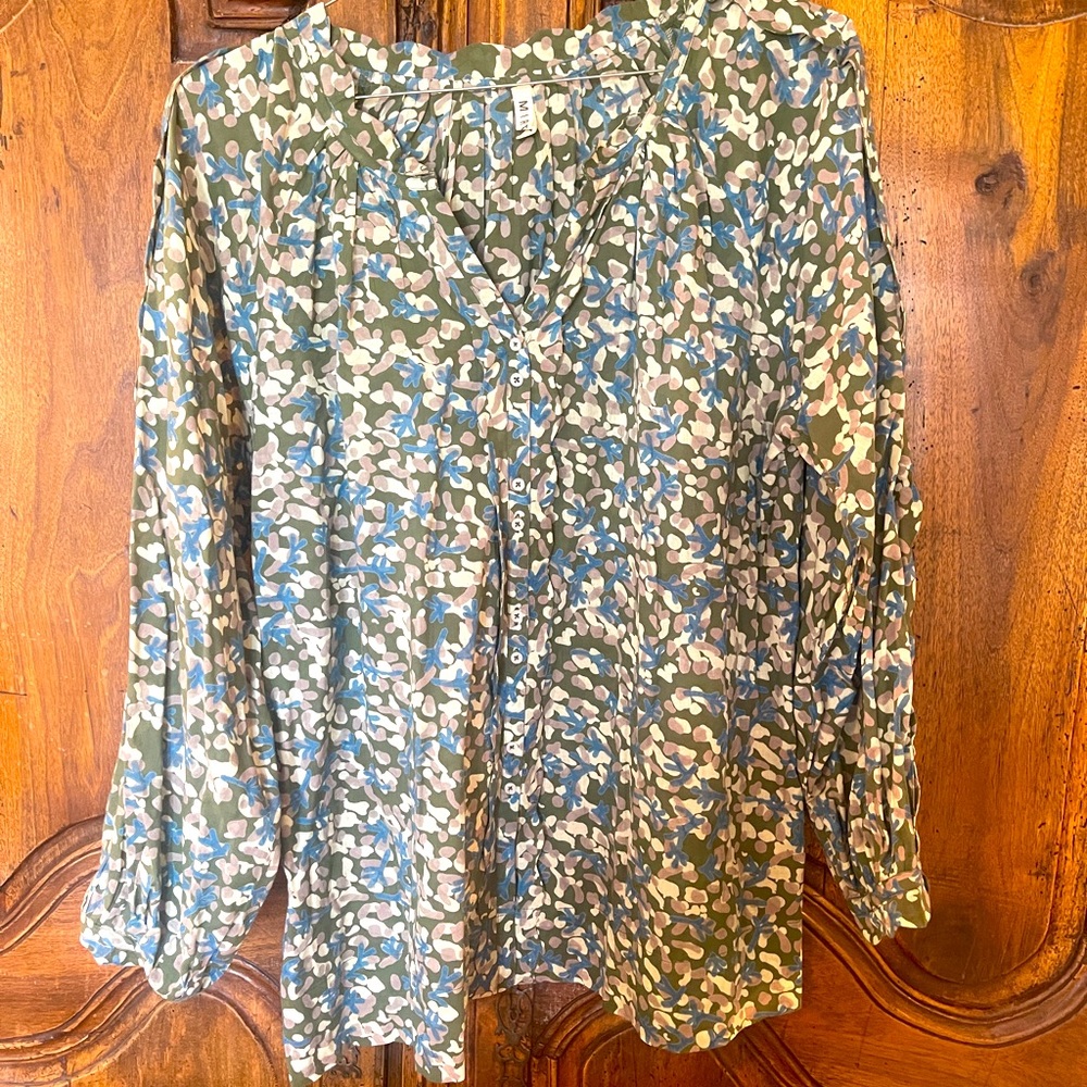 Anthropologie MIRTH blouse - GREEN, BLUE, TAUPE- Size L